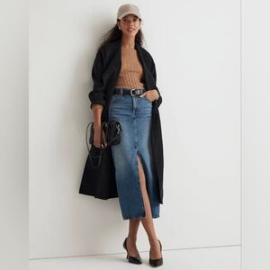 Madewell Denim Mid-Rise Maxi Skirt in Pratt Wash 30 10
